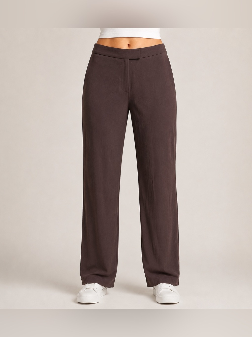 NWT Sag Harbor Women’s Size 8 Java Brown Bi-Stretch Straight Leg Dress Pants